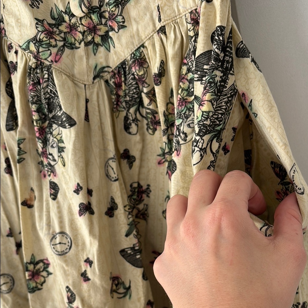 Hell Bunny Skull and Floral Pinup Sundress - Picture 3 of 9